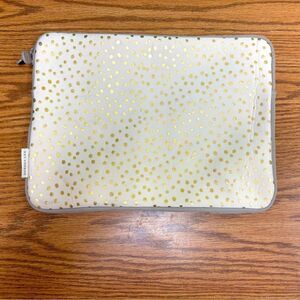 Gold Polka Dot Laptop/Tablet Sleeve by Dabney Lee